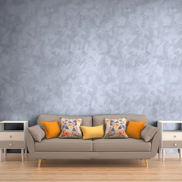 Velvet pearlescent cloud effect premium paint, suitable for ceilings and interior walls, available in multiple colors.